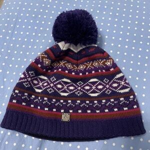 Smartwool Multicolor Pattered Pom Pom Beanie Hot  One Size